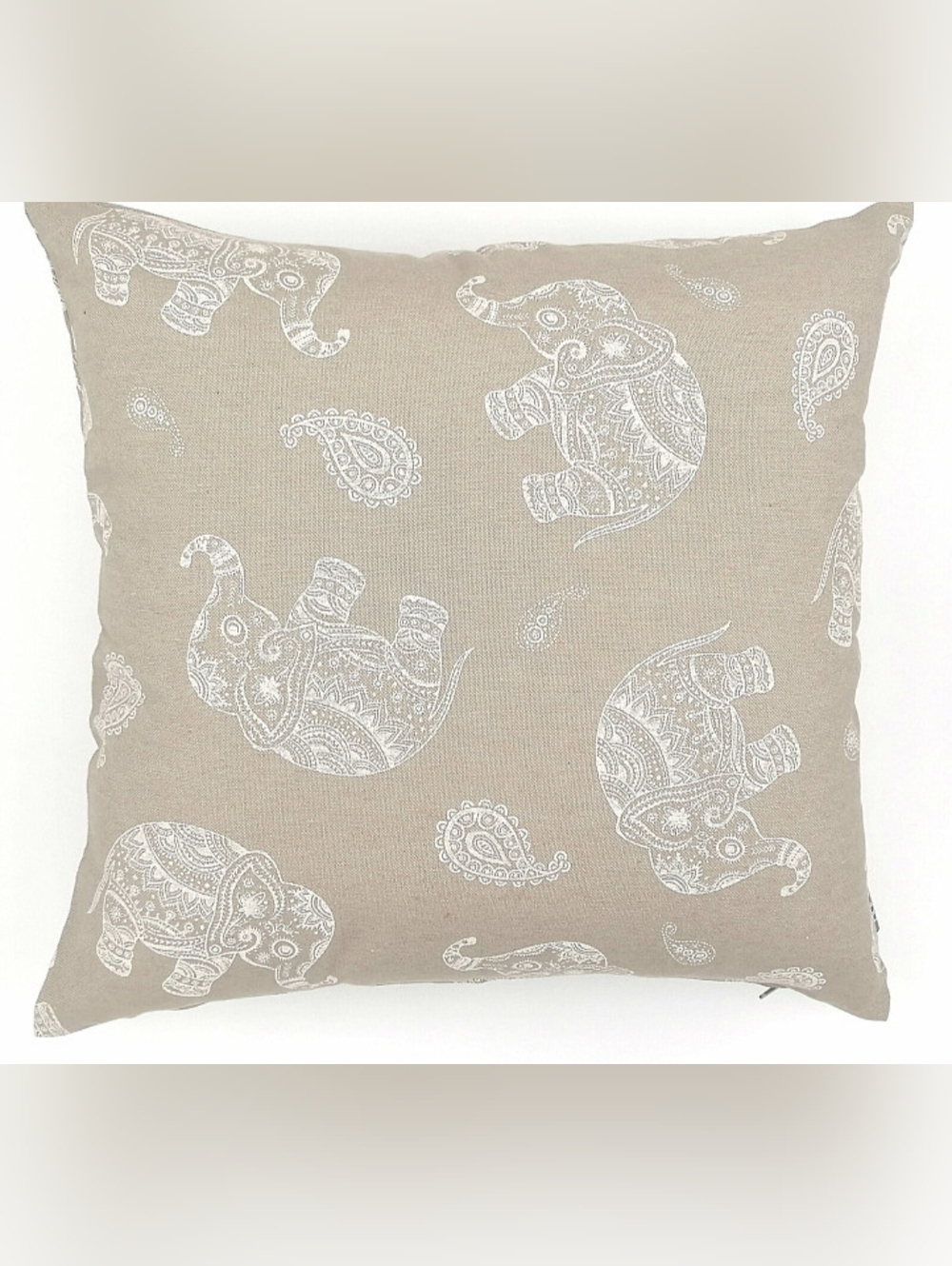 Bundle Of 2 Elephant & Paisley Print Decorative Pillows